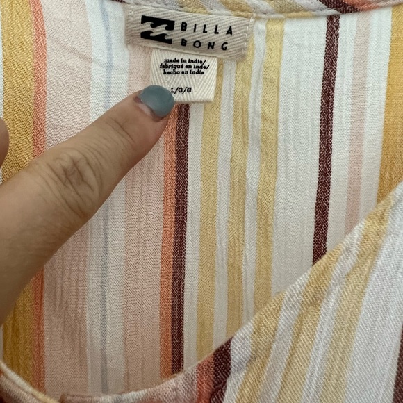 Billabong striped shirt dress L worn once - Picture 2 of 4